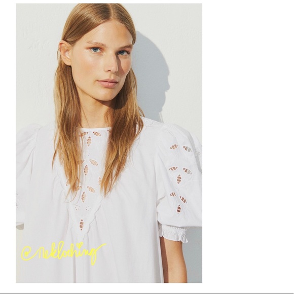 SOLD! Sweetest Eyelet Embroidery Short Dress - Picture 4 of 8